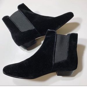 Jcrew velvet booties